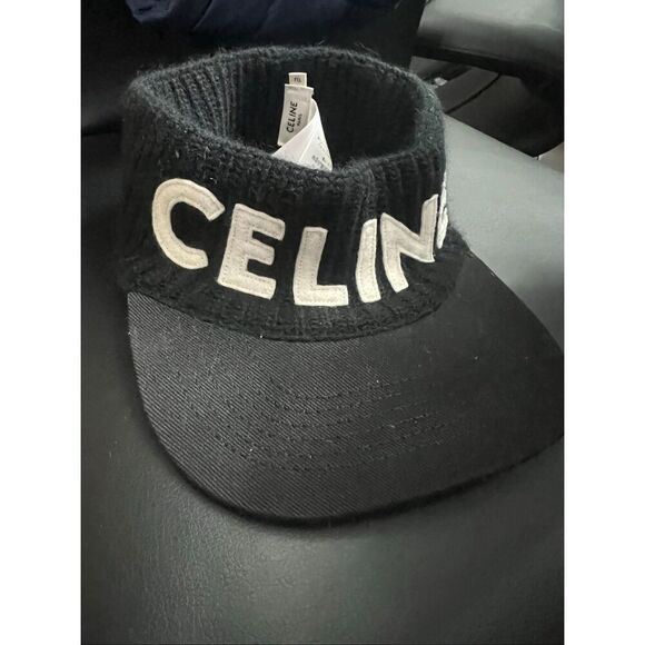 Celine Women Hat Cap Wool Angola Sun Visor Limited Edition VHTF Rare Popular Pro - Picture 8 of 10